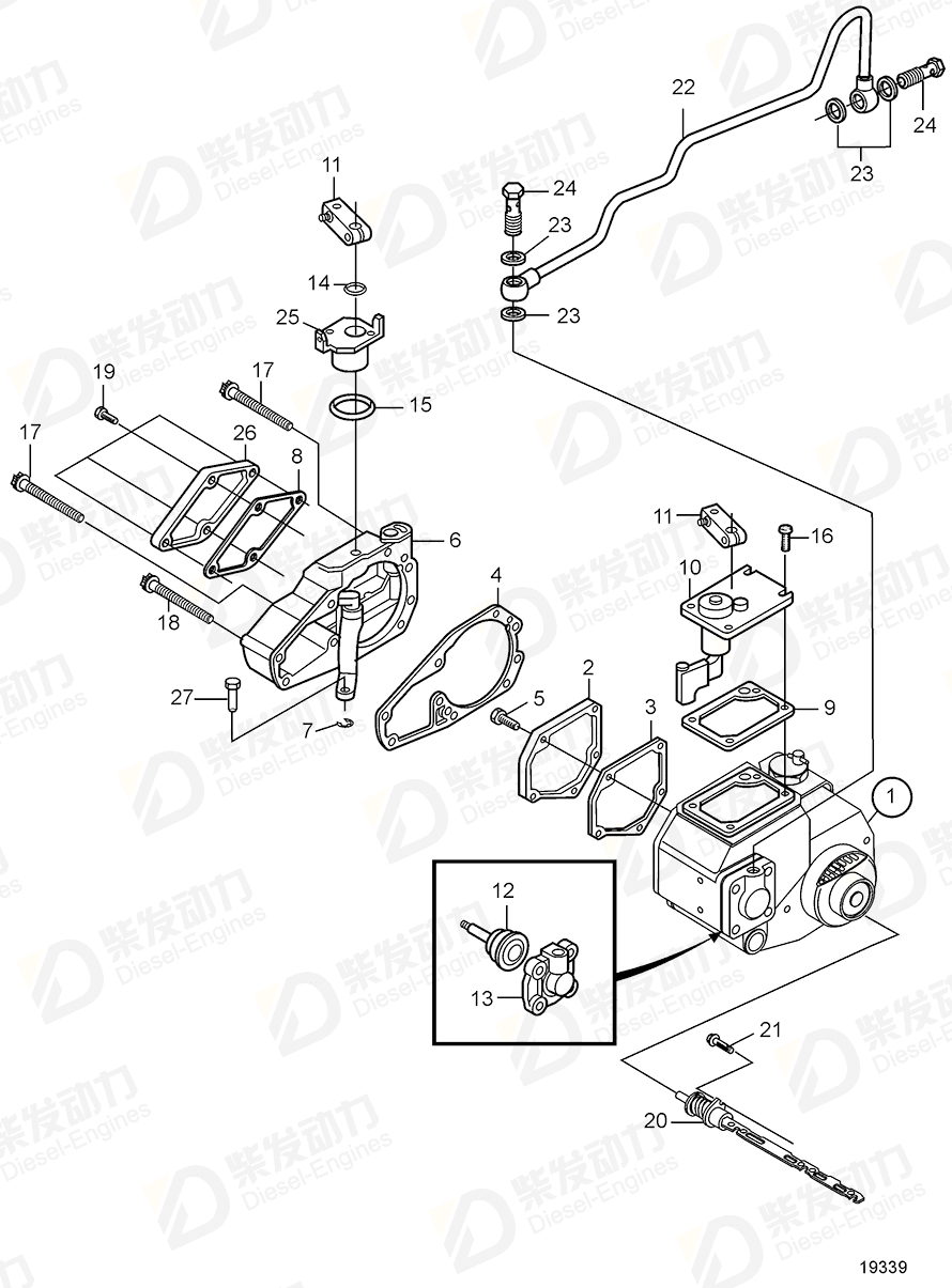 volvo penta Governor 20586791 Drawing